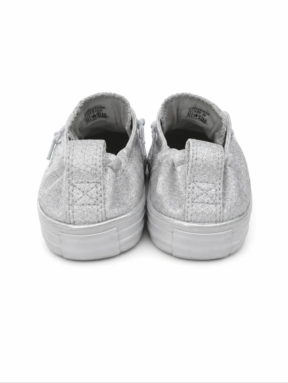 Converse All Star Chuck Taylor Shoreline Silver Glitter Low Sneakers Sz 5 Trendy - Picture 7 of 15